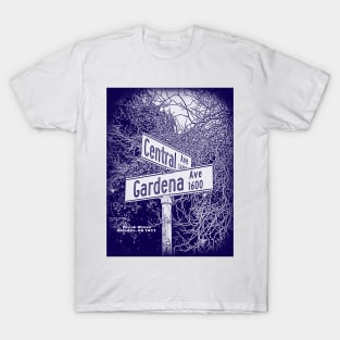 Central Avenue & Gardena Avenue WHITE NAVEE, Glendale, California by Mistah Wilson T-Shirt